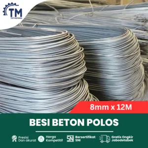Besi Beton Polos 8mm x 12M Merek KS Full SNI Plain Bar - Ready BPS,LS