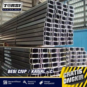 Besi Kanal CNP 200 x 75 x 3.2mm Full SNI Kanal C Channel
