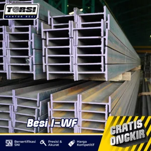 Besi WF 150 x 75 x 5 x 7mm x 12M Merek LS Full SNI - Ready GG.Import