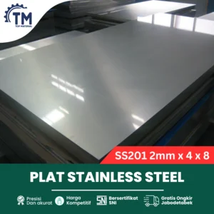 Plat Stainless Steel 201 2mm x 4 x 8 Full SNI Besi White Plate