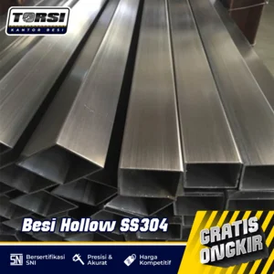 Besi Hollow Stainless SS SUS 304 2x2 2x4 3x3 4x4 4x6 4x8 5x5 10x10 15x15 20x20 Tebal 2mm 3mm 4.5mm 1.5mm 1.2mm 0.8mm Panjang 6 Meter 201 316 L Kabupaten Tangerang