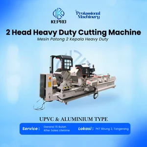 Mesin Potong UPVC dan Aluminium Heavy Duty 2 Kepala Jendela Aluminium