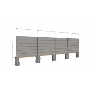 Panel Pagar Beton Precast Terpasang Ukuran 5 Cm X 40 Cm X 240 Cm