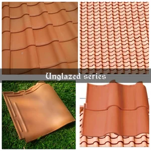 Genteng tanah liat keramik unglazed 