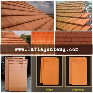 Genteng tanah liat keramik unglazed 