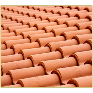 Genteng tanah liat keramik unglazed 