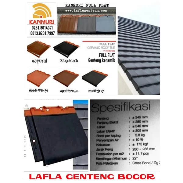 Kanmuri flat roof tiles