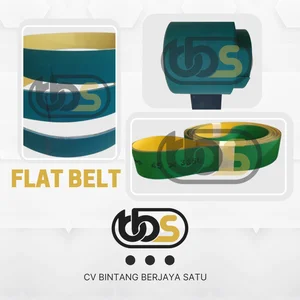 FLATBELT 4MM HIJAU KUNING 70MM x 3700MM/E 