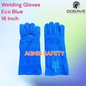  14 Inch ECO Blue Leather GOSAVE Welding Gloves