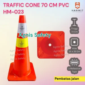 HARMIT Traffic Cone 70 cm Kerucut Trafic Safety PVC ORANGE