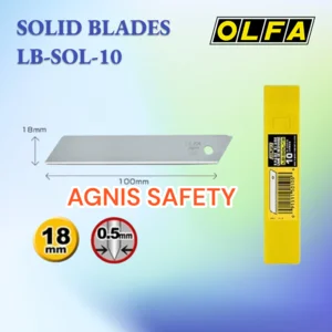 OLFA Cutter REFILL LB-SOL-10 – Pisau Solid 18 mm (Isi 10 pcs per pak) Alat Safety Lainnya