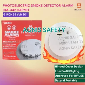 HARMIT Photoelectric Smoke Detector Alarm Pendeteksi Asap Kebakaran 6"