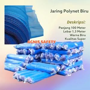 NO BRAND Safety Net Polynet Blue for Construction – Width 1.3 Meters (Per Roll)