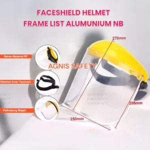 Face Shield – Medical PPE Helmet Face Shield with Aluminum Frame