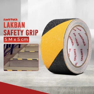 TAFFPACK Anti-Slip Tape Black Yellow – 5cm x 5m Safe & Durable