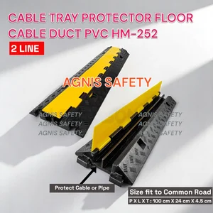 Cable Tray Protector PELINDUNG KABEL Lantai Floor Cable Duct PVC 2 LINE