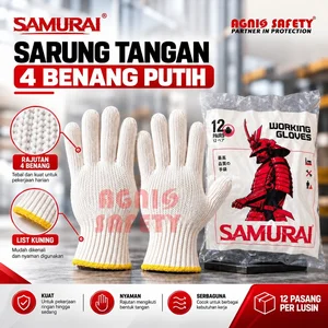 SAMURAI White 4 - Thread Gloves