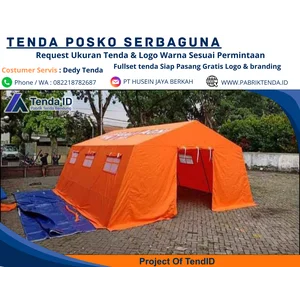 Tenda Posko Bantuan Darurat Uk 3x4 / 4x6 & Kesehatan Serbaguna PMI Gratis Logo