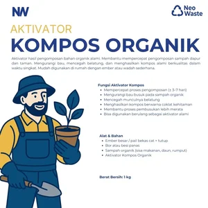 Mengelola sampah dapur MBG sisa makanan dengan aktivator kompos
