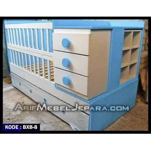 Blue White Crib