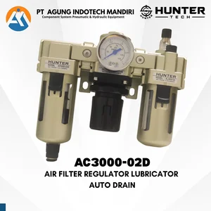 HUNTER AC3000-02D (Drat 1/4") AIR FILTER REGULATOR LUBRICATOR AUTO DRAIN