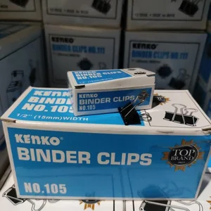 BINDER CLIP KENKO NO.105 / PENJEPIT KERTAS NO.105 / 1 GROSS ISI 12 BOX