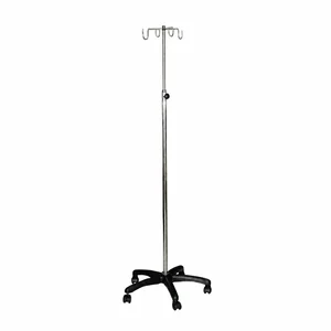 Tiang Infus Stainless 5 Kaki dengan Roda