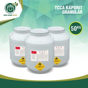 TCCA Kaporit Granular 90% / Kaporit Granular 90% Chlorine Kolam Renang / Bahan Kimia Chlorine Air Bersih / 50Kg