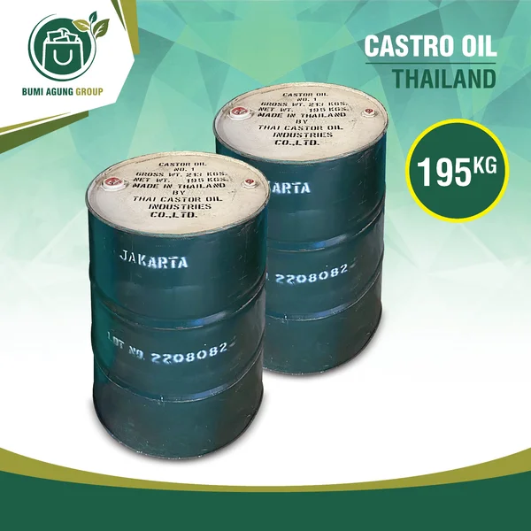 Pure Castor Oil /Pelumas Mesin & Bahan Baku Industri/ Minyak Jarak / 195KG Drum Aplikasi Industri