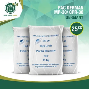 PAC GERMAN JERMAN ( Poly Aluminium Chloride) Penjernih Air Limbah & Kolam 25 KG 1 sak