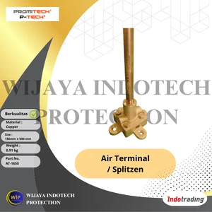 Air Terminal / Splitzen Batang tembaga penangkal petir P-Tech