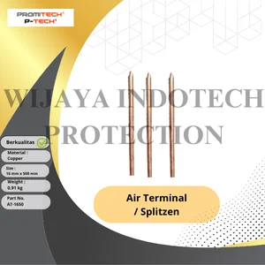 Air Terminal / Splitzen Batang tembaga penangkal petir P-Tech