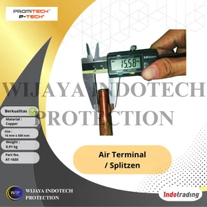 Air Terminal / Splitzen Batang tembaga penangkal petir P-Tech