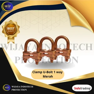 Clamp U-Bolt 1 way merah Clamp Grounding