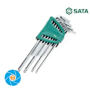 SATA 12 Pc. SAE Kunci L Ujung Bola Ekstra Panjang Set ST09102SJ