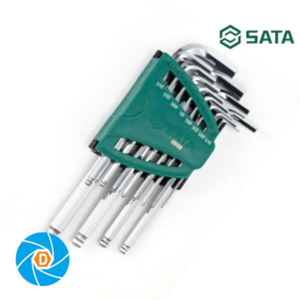SATA 12 Pc. SAE Kunci L Ujung Bola Panjang Set ST09106SJ