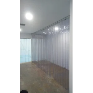 Tirai Plastik Pvc Custom Bening Blue Clear 20cm 3mm