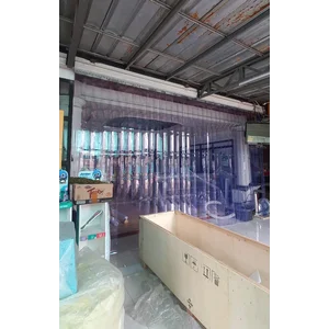 Tirai Plastik Pvc Bening Blue Clear 30cm 3mm