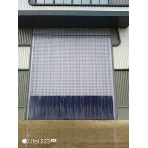 Tirai Plastik Pvc Bening Blue Clear (tulang) 20cm 2mm
