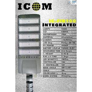 Solar Street Light Two in One ICOM IC-FIN100 Intergrated 100 watt