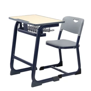 C type single student desk and chair
