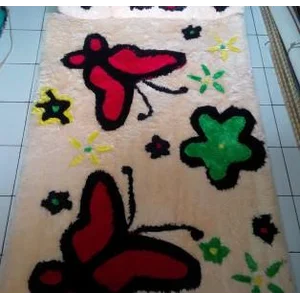 Karpet Rasfur Kupu Krem