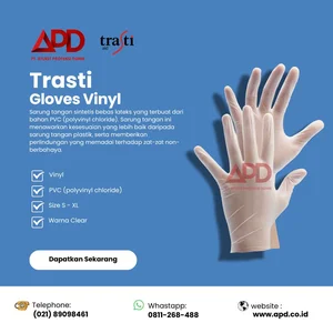 TRASTI Clear Vinyl Safety Gloves