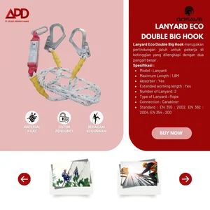 GOSAVE Safety Clothing Lanyard Eco Double Big hook