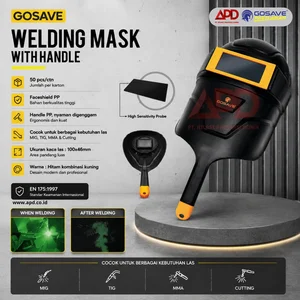 GOSAVE Masker Las dengan Pegangan (Kacamata Las Safety)
