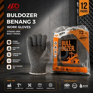 BULLDOZER Safety Gloves Gray Yarn