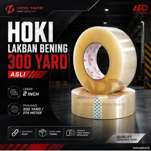 Hoki Tape Lakban Bening 300 Yard