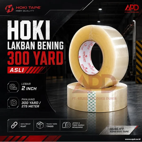 Hoki Tape Lakban Bening 300 Yard