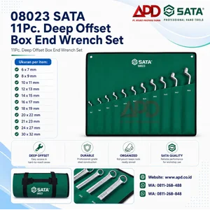 SATA 08023 11Pc. Deep Offset Box End Wrench Set (Tool Set)