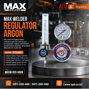 MAX WELDER  Alat Ukur Tekanan Gas (Regulator) Argon 
